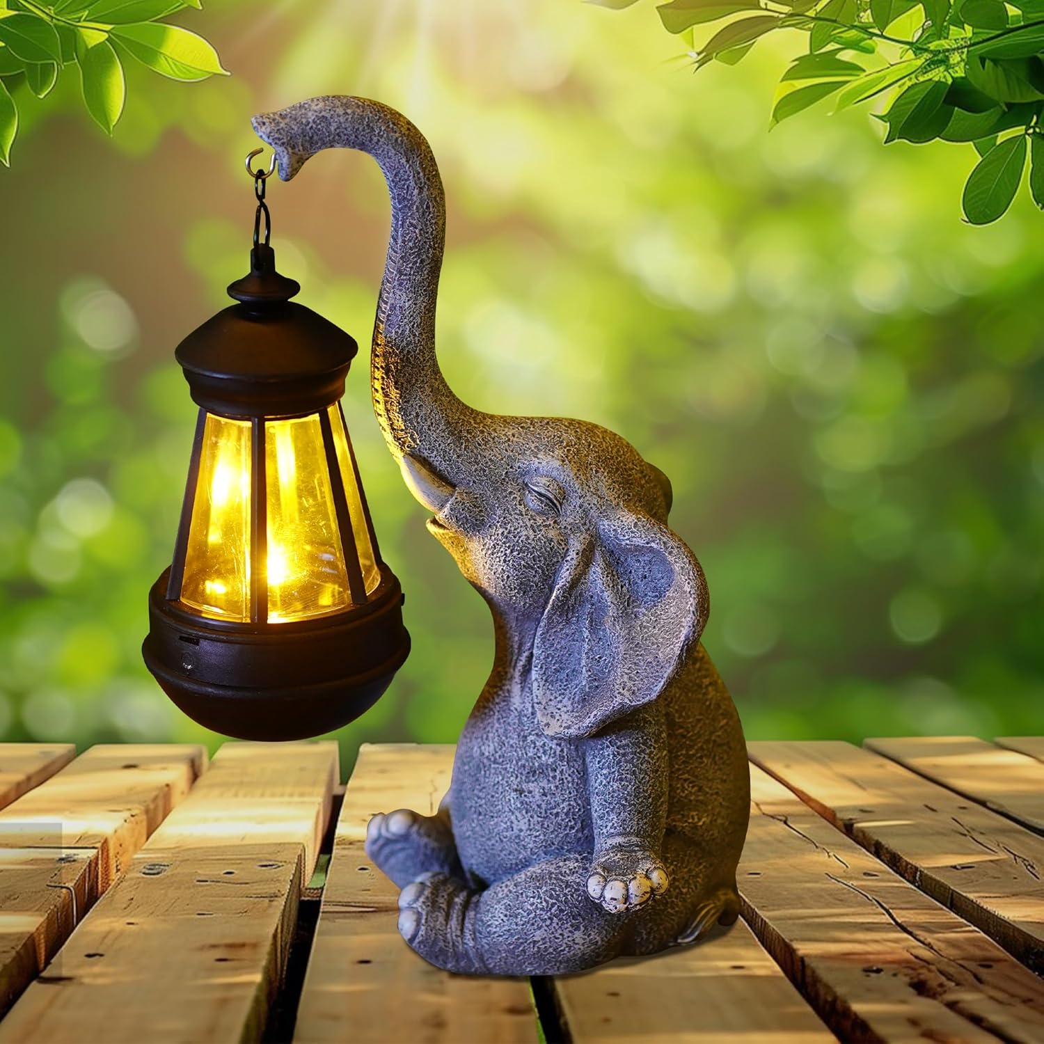Outdoor Lighting Traditional - Estatua de elefante de resina para