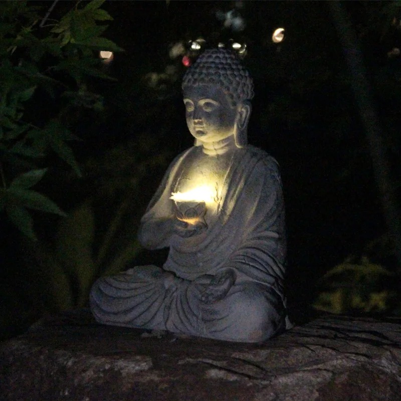 Outdoor Zen Lighting - Estatua de Buda de Resina con