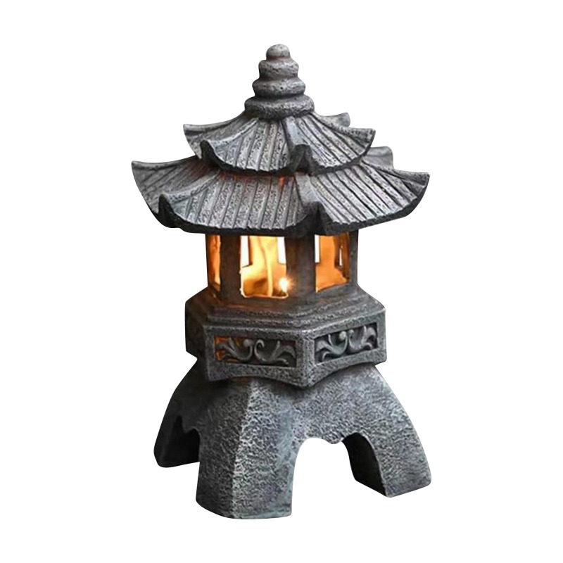 Outdoor Zen Lighting - Estatuas de Pagoda, Estatua Solar para