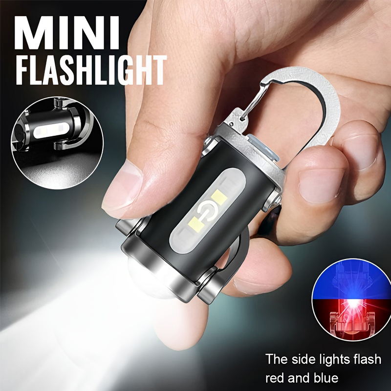Outdoor Lighting House - Mini llavero linterna recargable de bolsillo