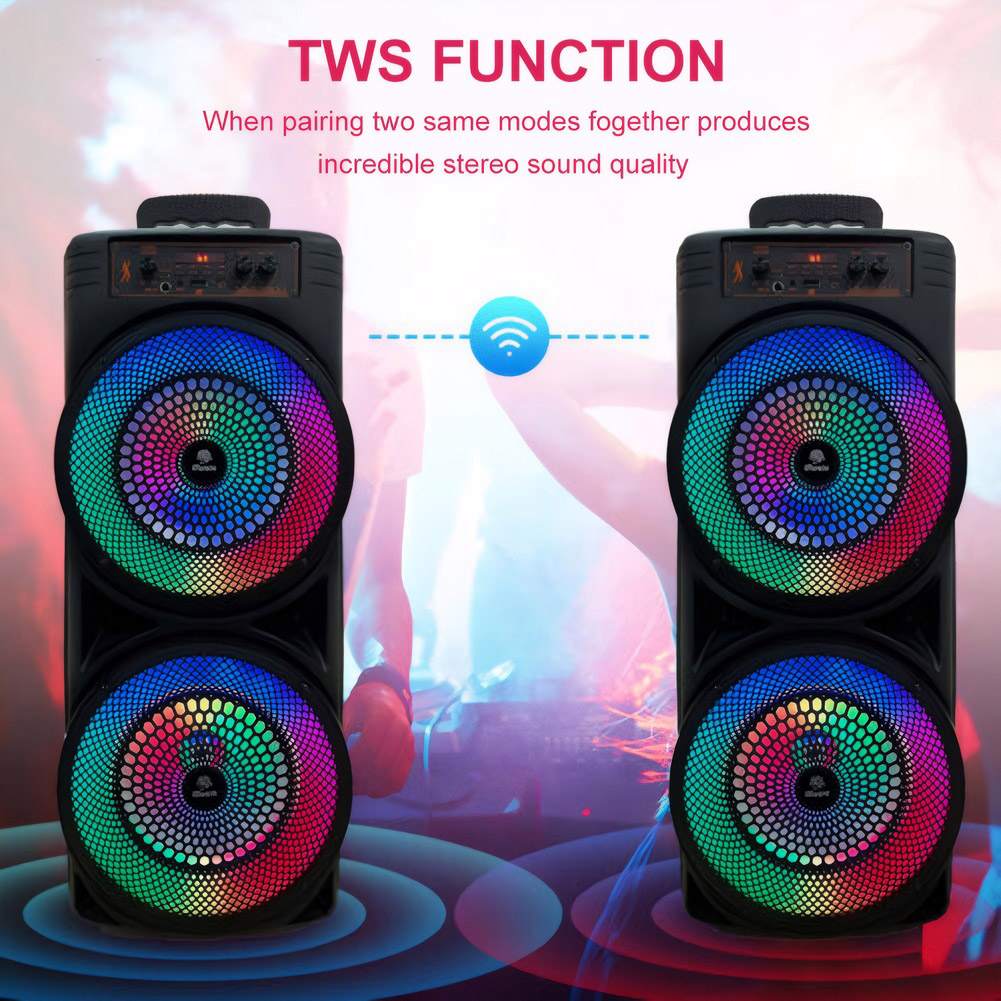 Outdoor Lighting Unit - Altavoz Bluetooth para Fiestas, con Doble