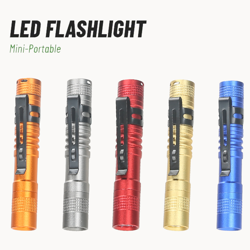 Outdoor Lighting Types - Mini linterna LED portátil con Clip