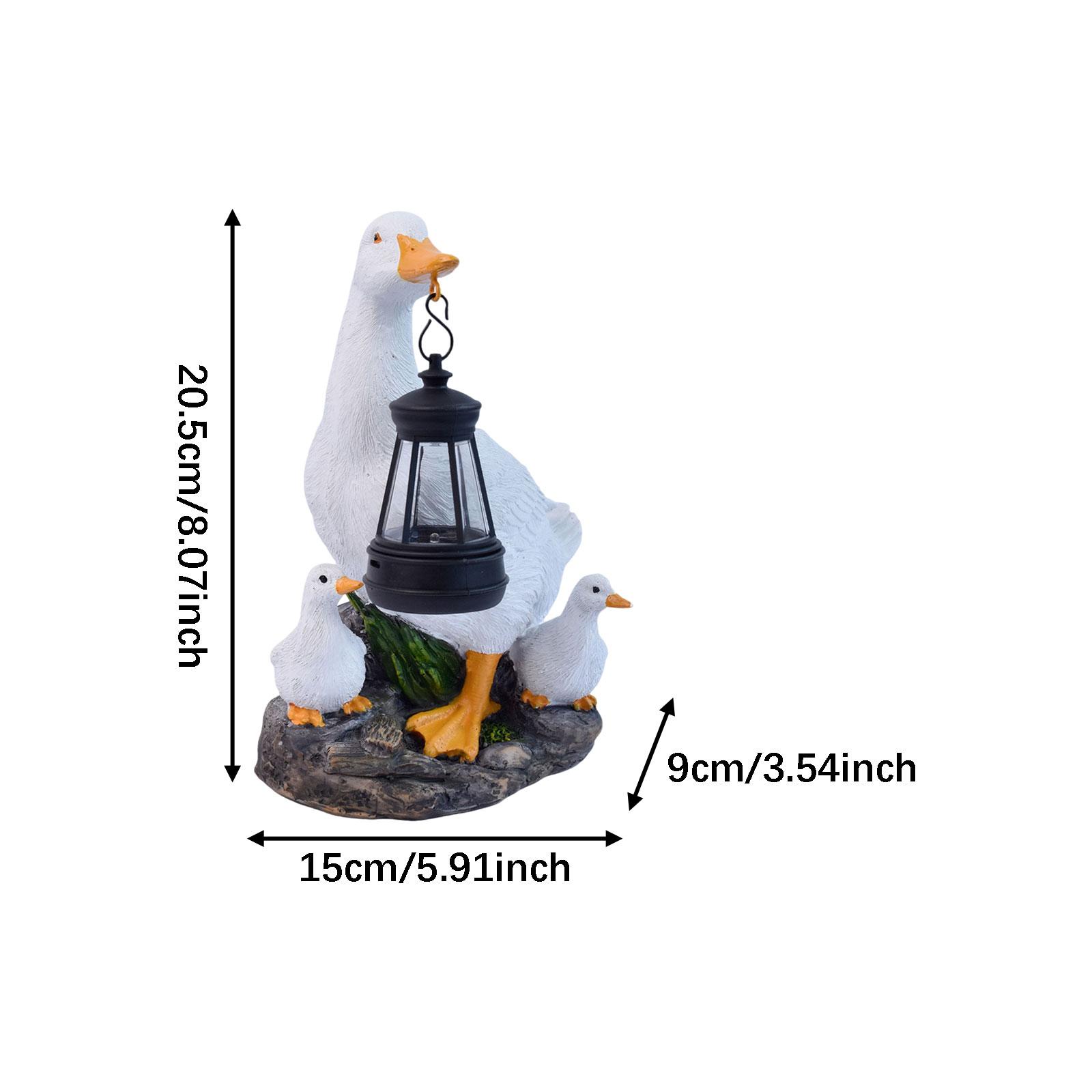 Outdoor Lighting Accent - Figura Decorativa de Pato Blanco con