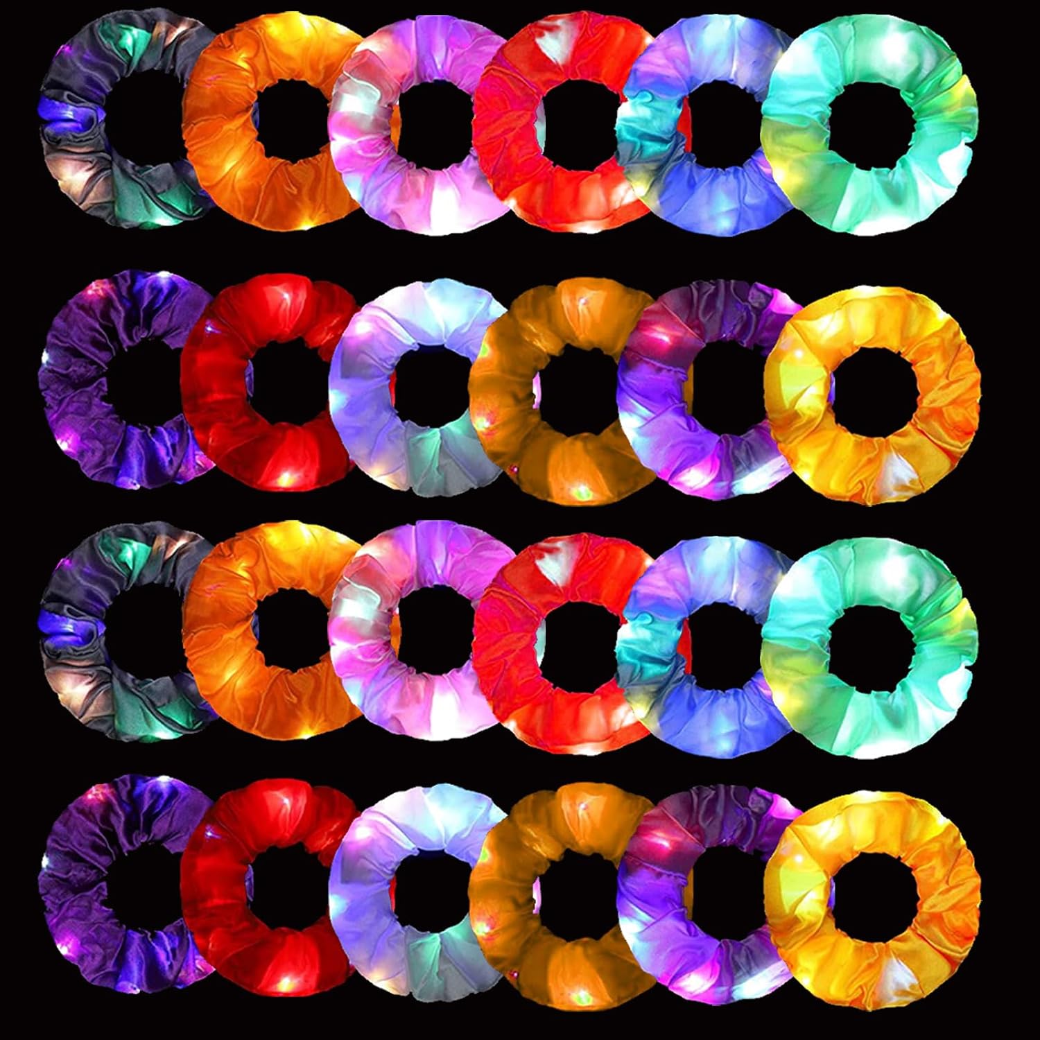 Outdoor Lighting Ideas For Party - 6 piezas de scrunchies LED, bandas