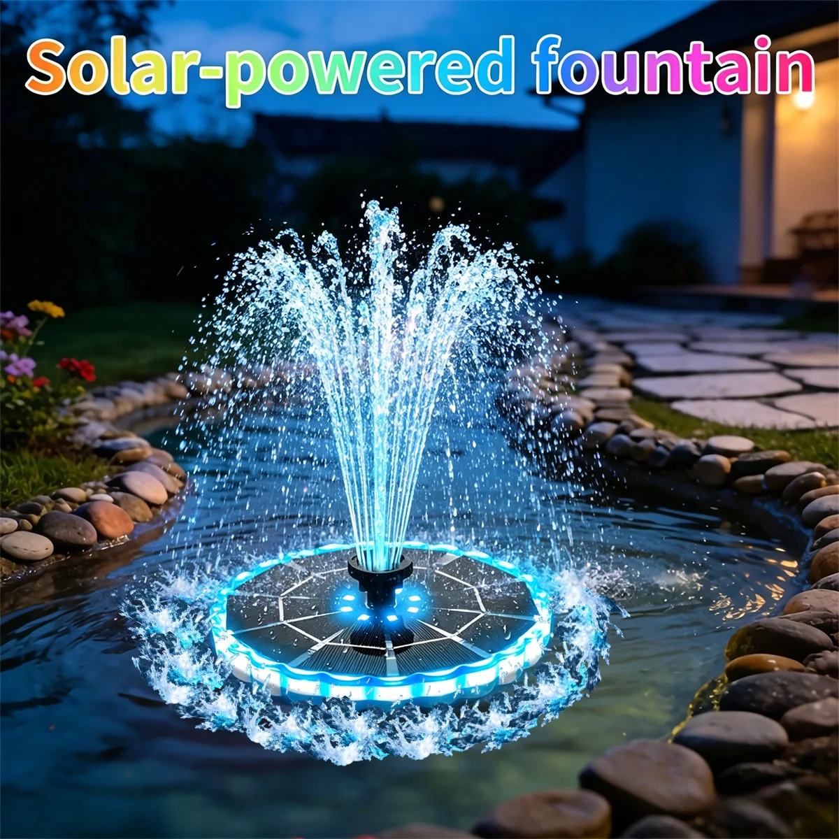 Outdoor Lighting Ground - Fuente Solar de 3.5W para Jardín,