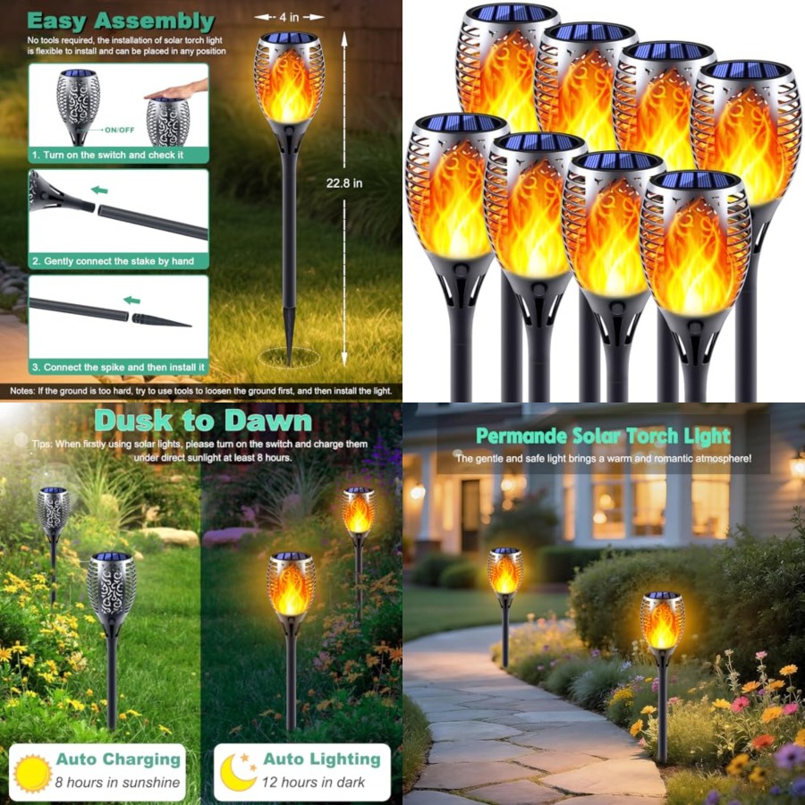 Fire Torch Solar - Luces Solares con Efecto de Llama