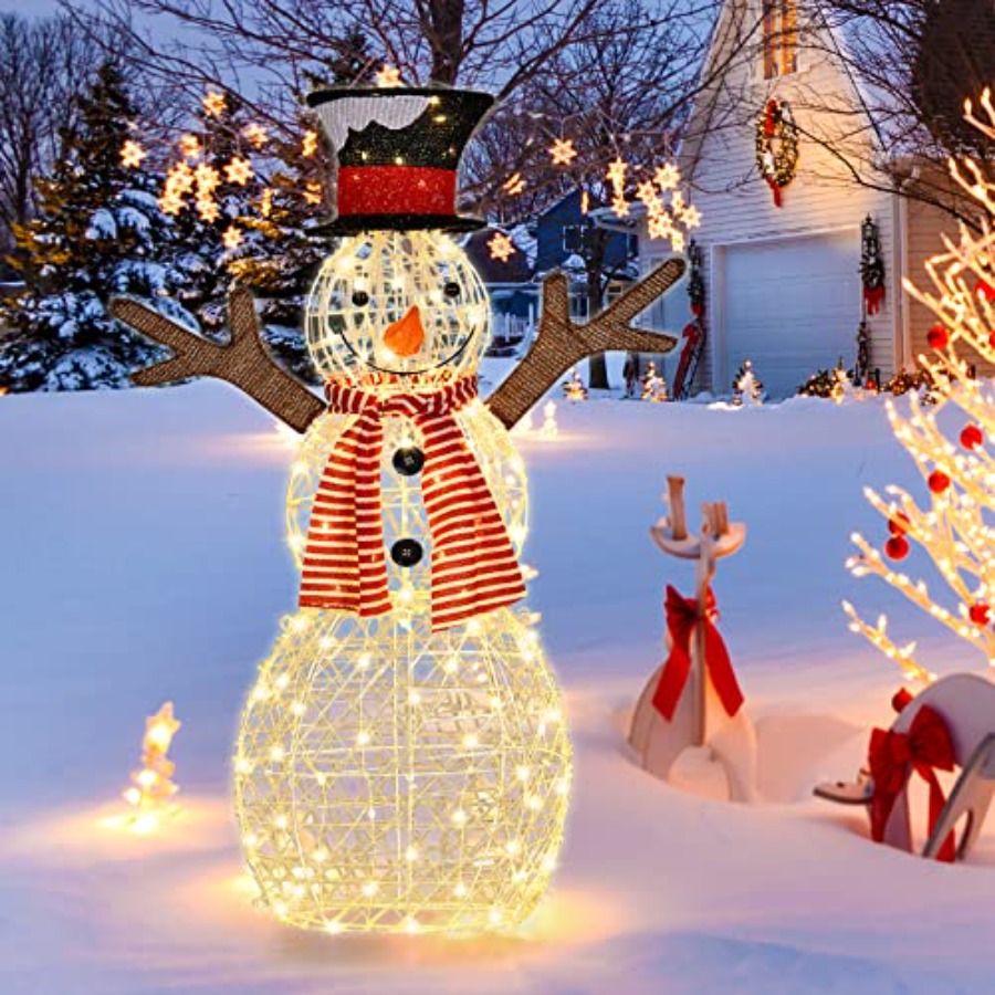 Outdoor Lighting Ground - Decoraciones Navideñas de Exterior con Muñeco