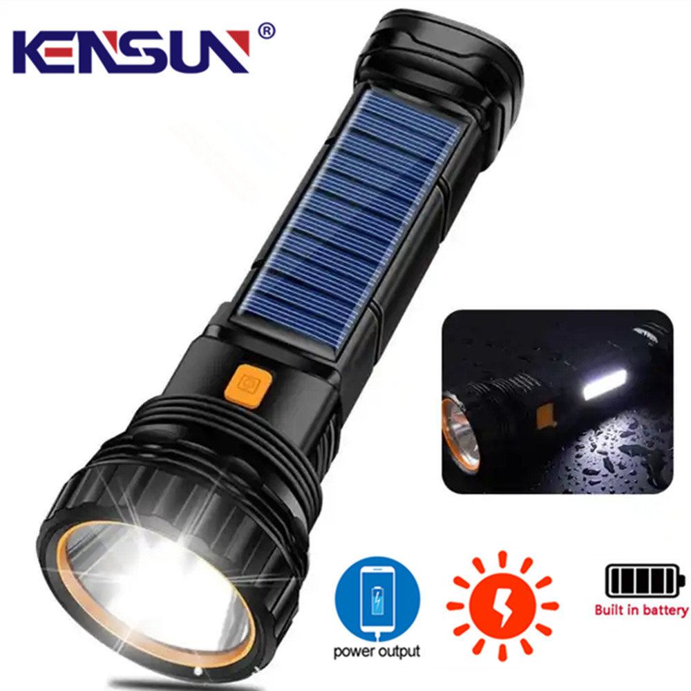 Fire Torch Solar - Linterna LED Solar multifunción, linterna para