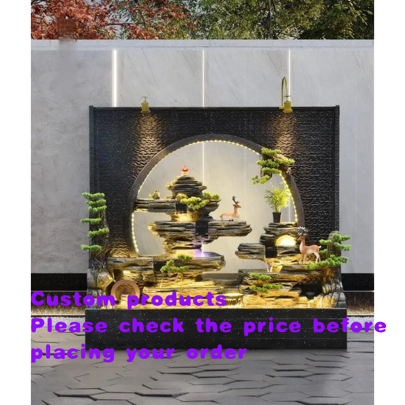 Outdoor Zen Lighting - Fuente de cortina exterior elegante de