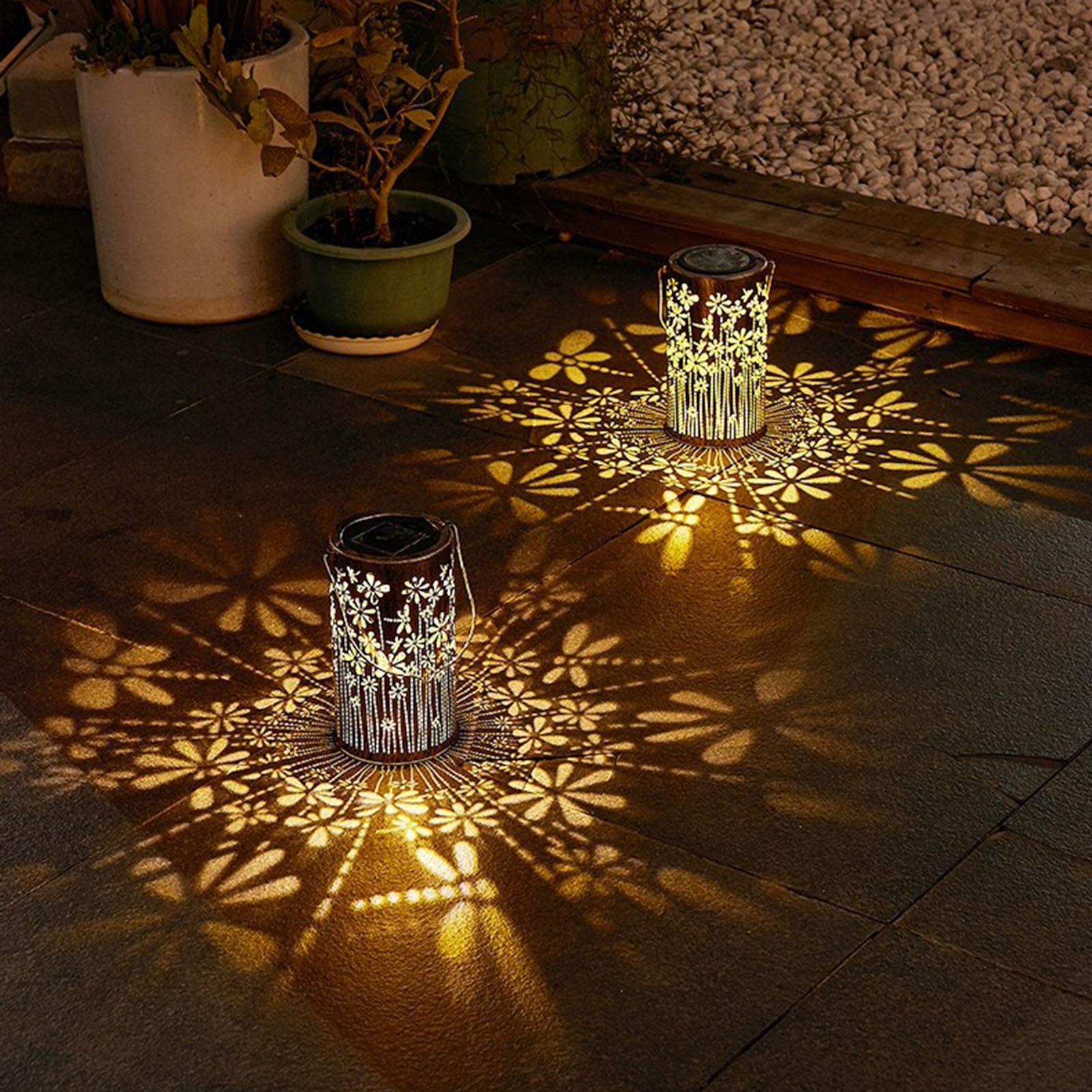 Outdoor Lighting House - Lámparas Solares Decorativas de Metal con