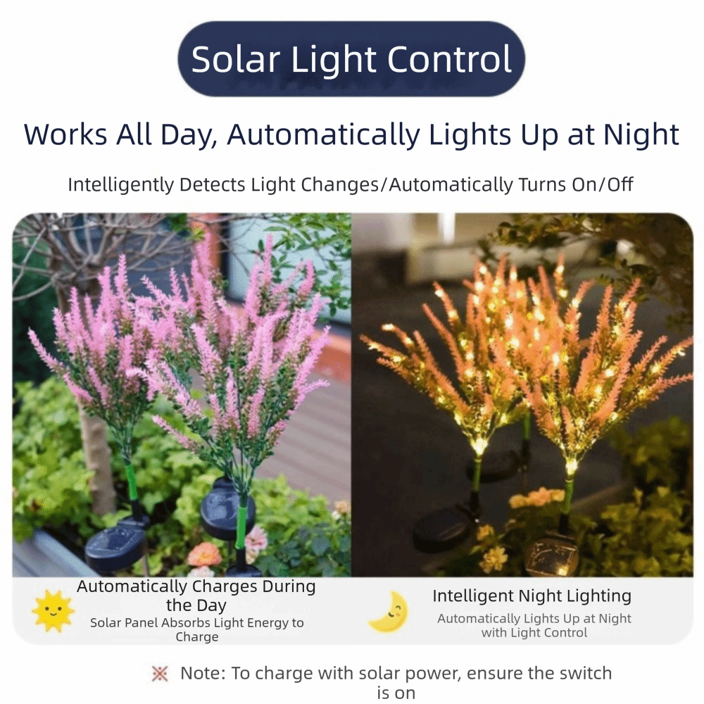 Outdoor Lighting Unit - Luz Solar LED Morada con Forma