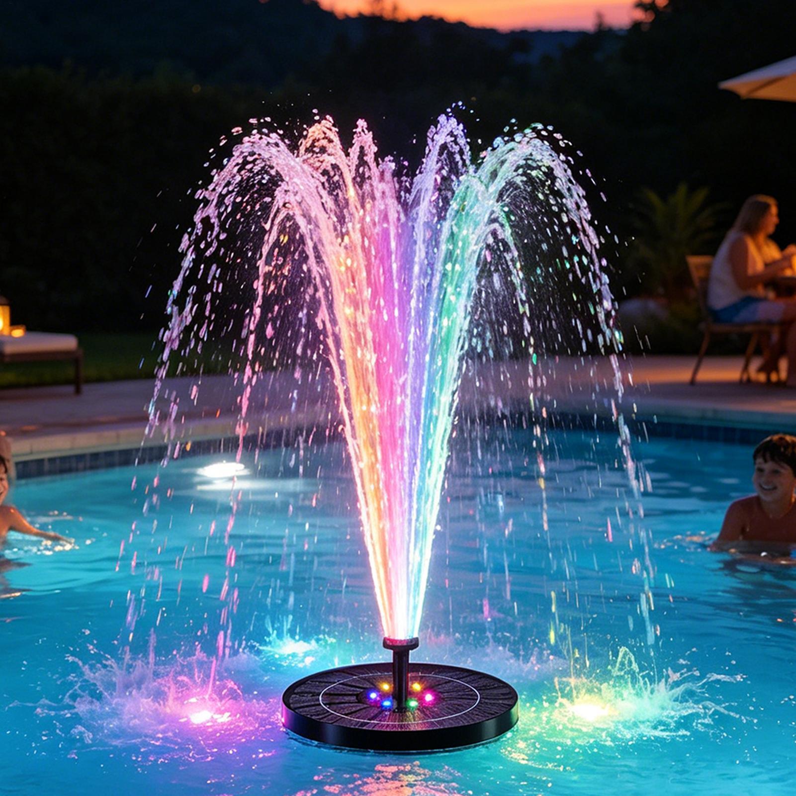 Outdoor Lighting Deck - Fuente Solar Flotante para Baño de