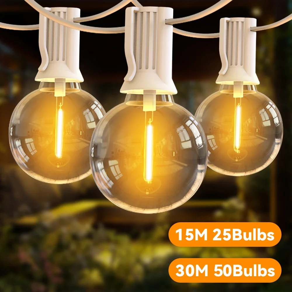 Outdoor Lighting Driveway - Guirnalda de luces LED G40 de