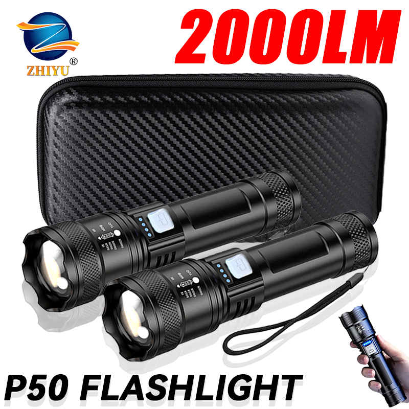 Outdoor Lighting Ideas For Party - Linterna LED táctica de 2000LM, recargable