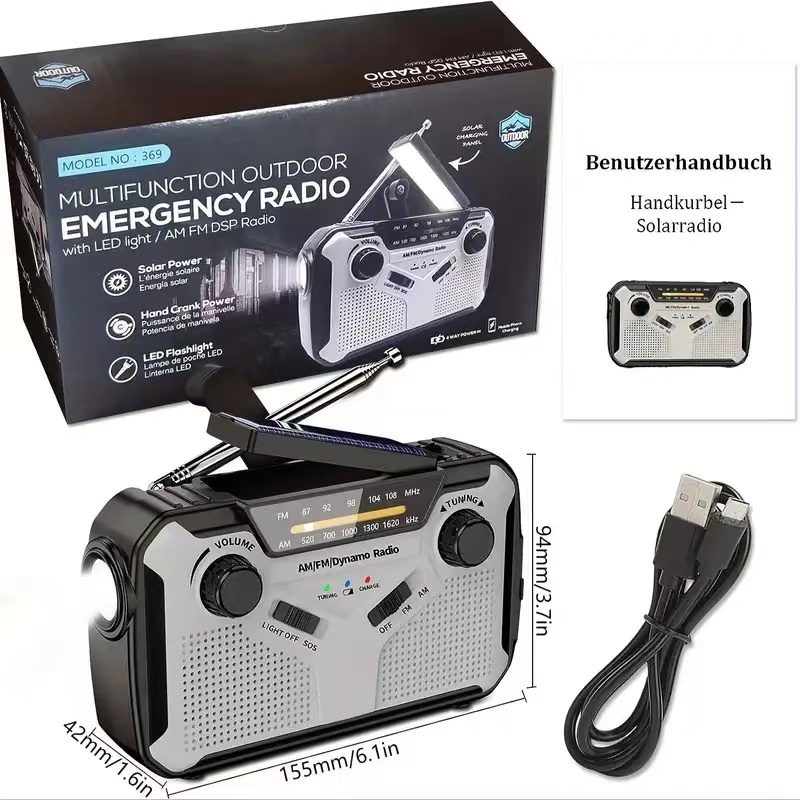 Fire Torch Solar - Radio solar, radio de emergencia con