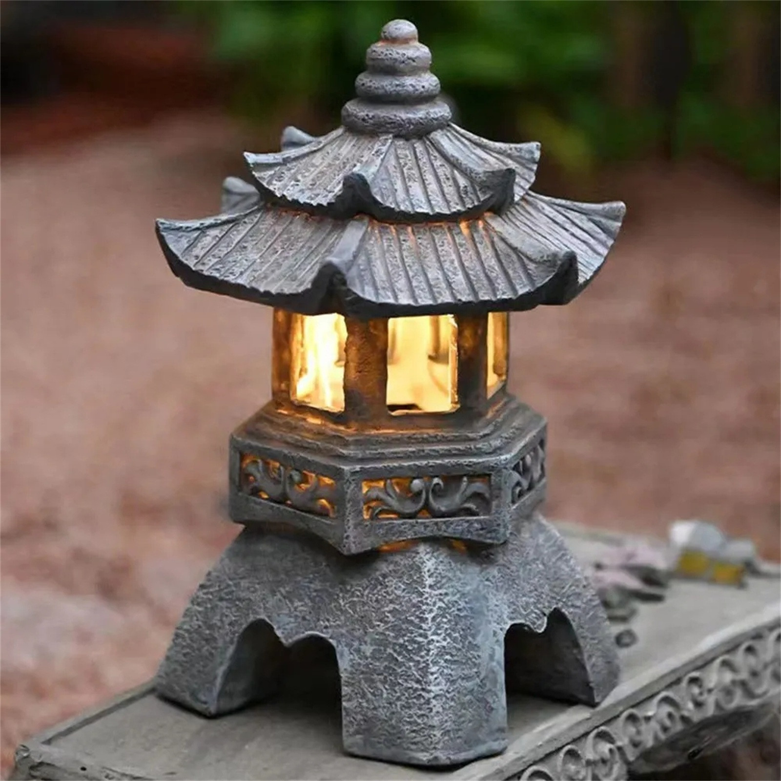Estatuas de pagoda, estatua al - Outdoor Zen Lighting reseña y precio