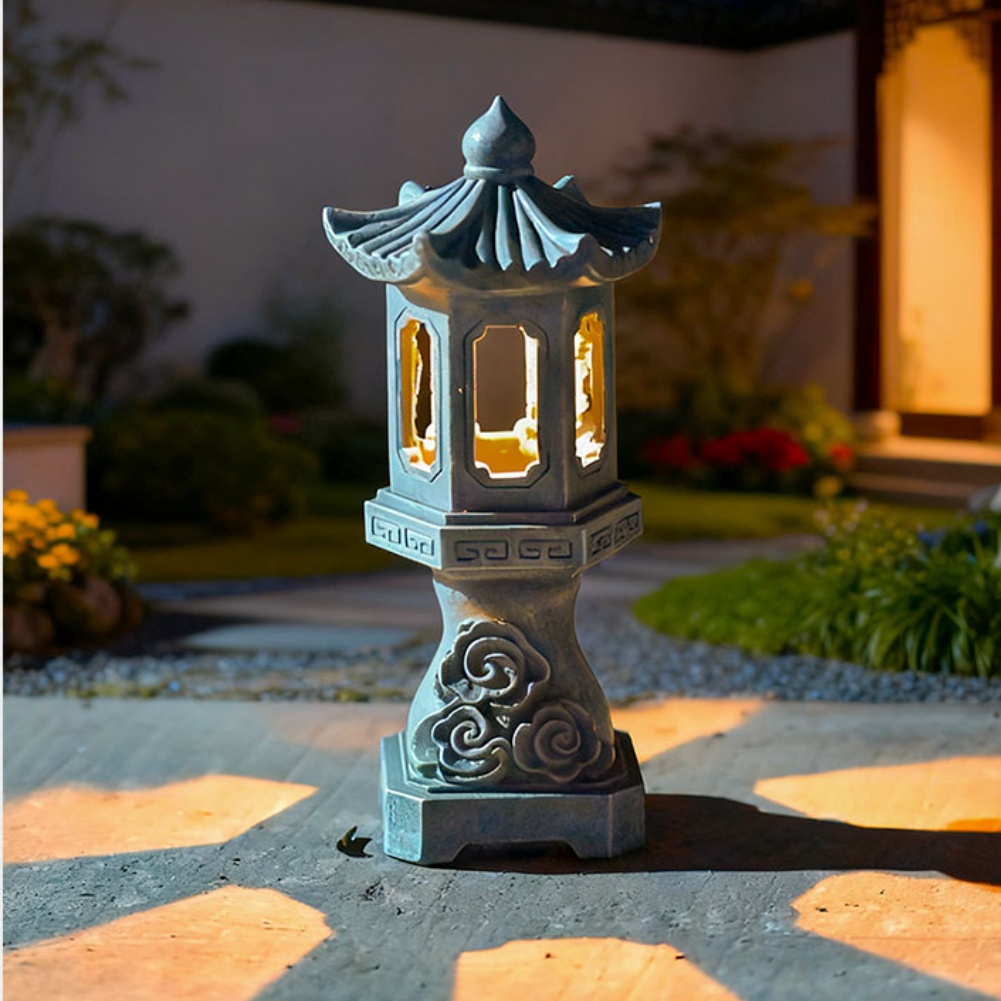 Linterna de pagoda solar Zen c - Outdoor Zen Lighting reseña y precio