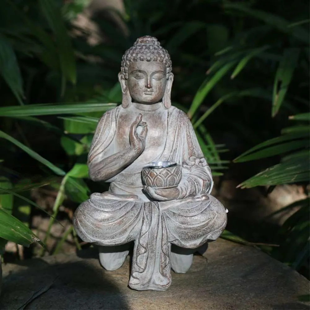 Estatua de Buda Solar para ext - Outdoor Zen Lighting reseña y precio