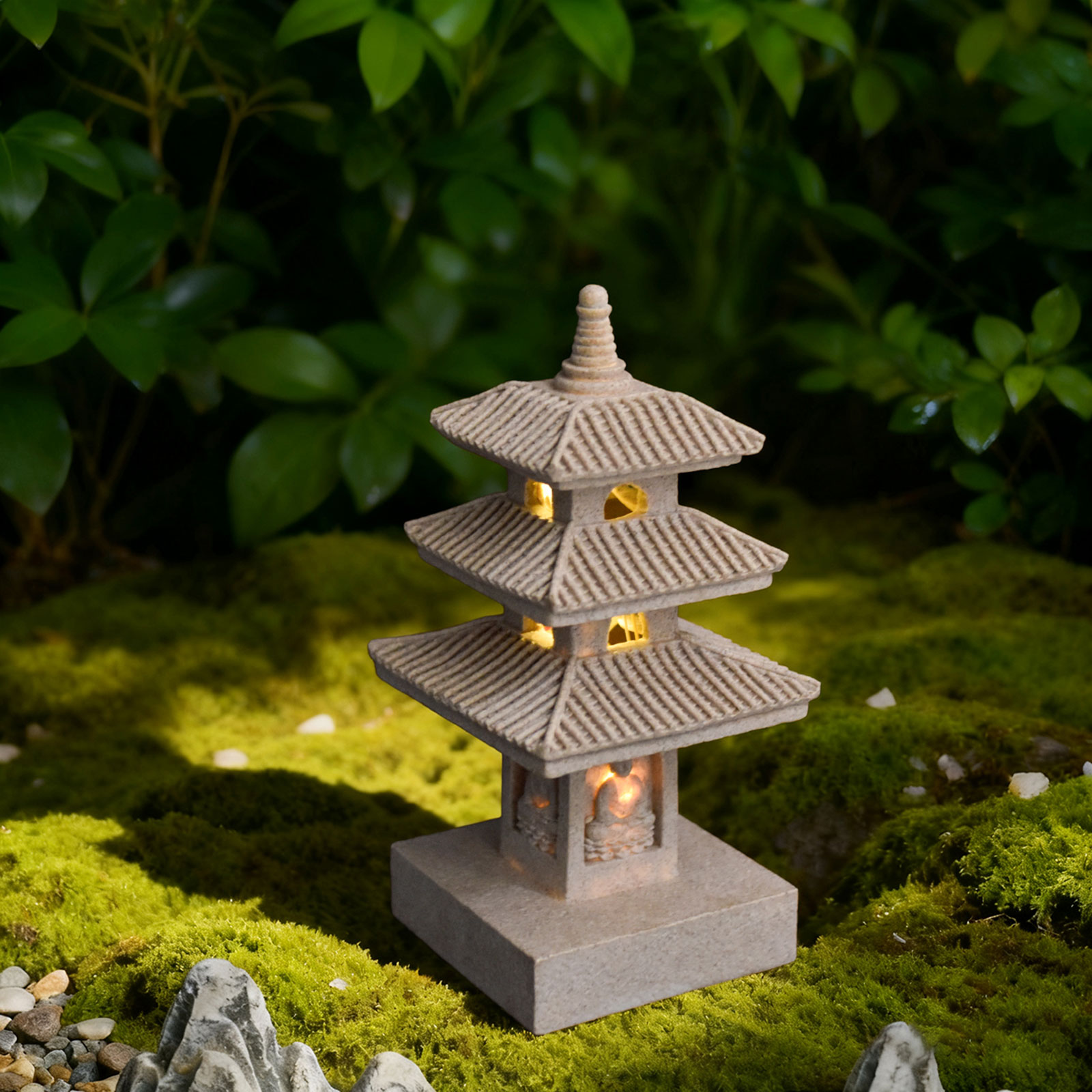 Lámpara Solar de Jardín con Fo - Outdoor Lighting Driveway reseña y precio