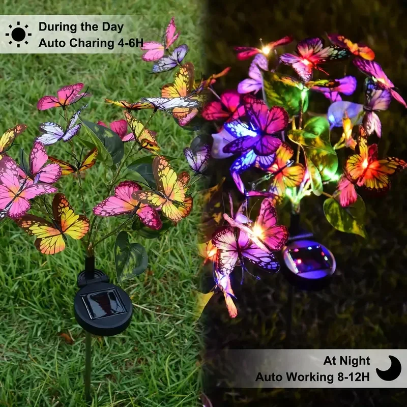 Luces LED solares de mariposa  - Outdoor Lighting Ground reseña y precio