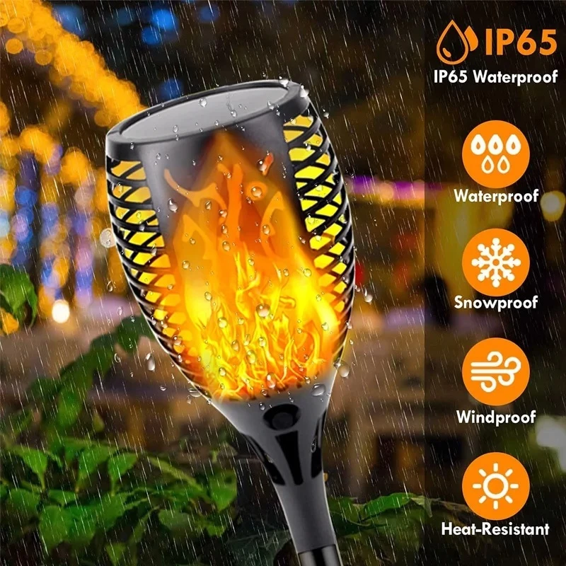 Paquete de 1/2/4 Lámparas Sola - Fire Torch Solar reseña y precio