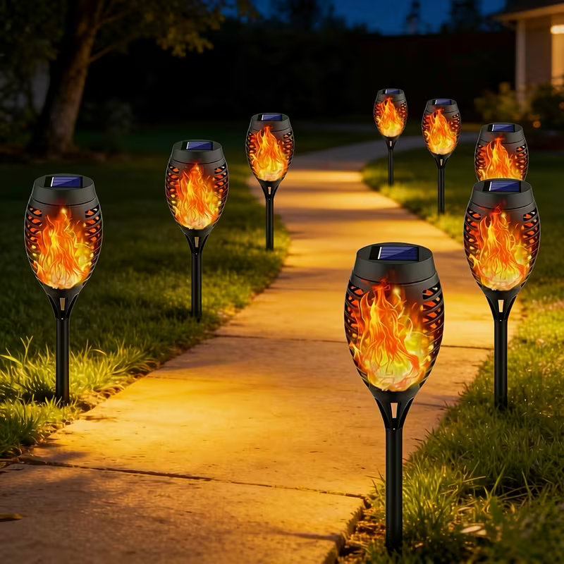 Luces Solares para Jardín con  - Fire Torch Solar reseña y precio