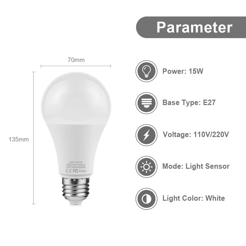 Bombilla LED de 15W E27 de noc - Dusk To Dawn Bulb reseña y precio