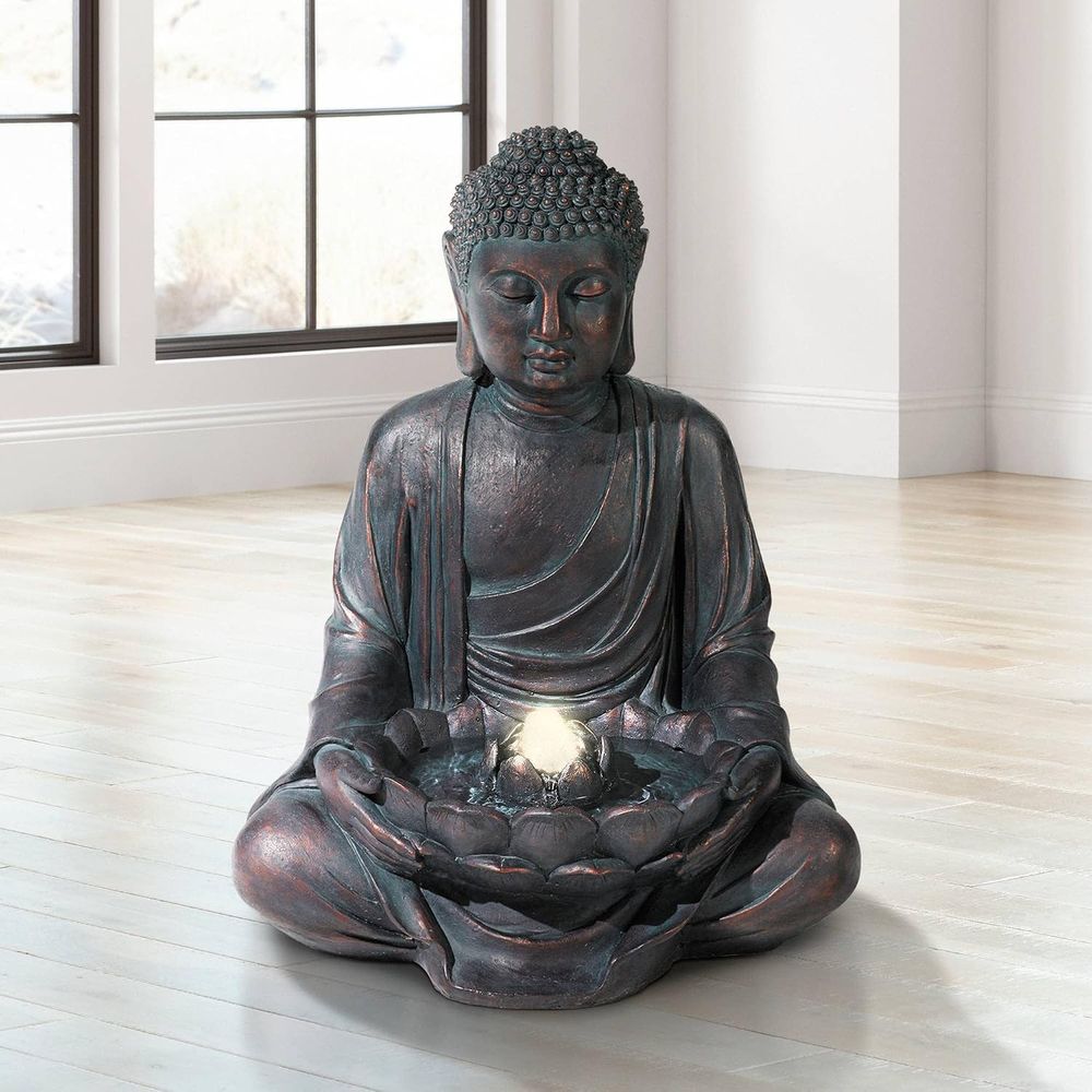 Buda Meditando de 24 Pulgadas  - Outdoor Zen Lighting reseña y precio