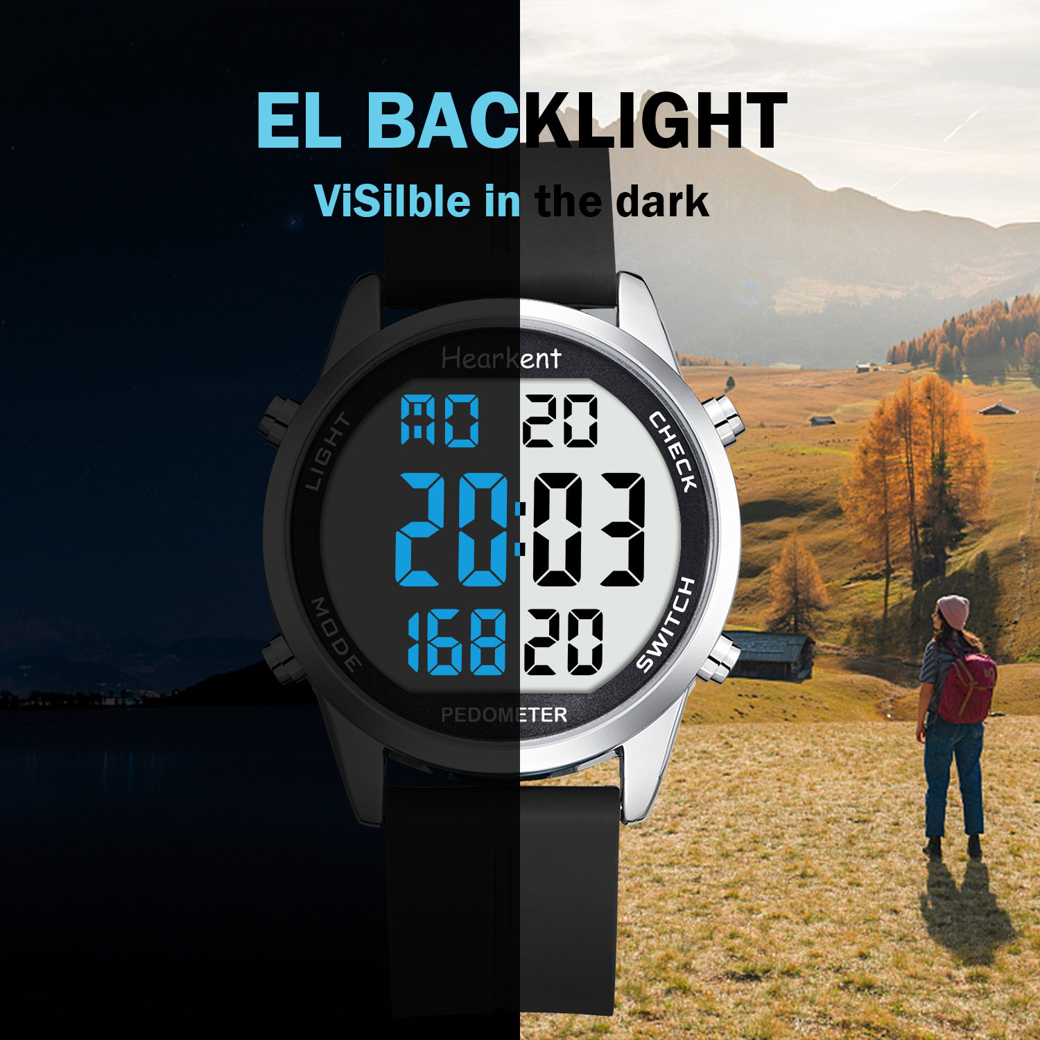 Hearkent-reloj podómetro para  - Outdoor Lighting Deck reseña y precio