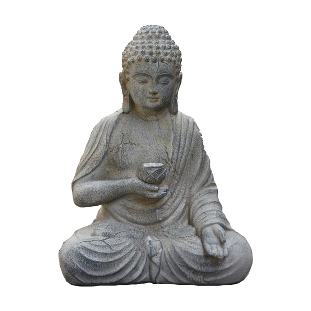 Estatua de Buda de resina con  - Outdoor Zen Lighting reseña y precio