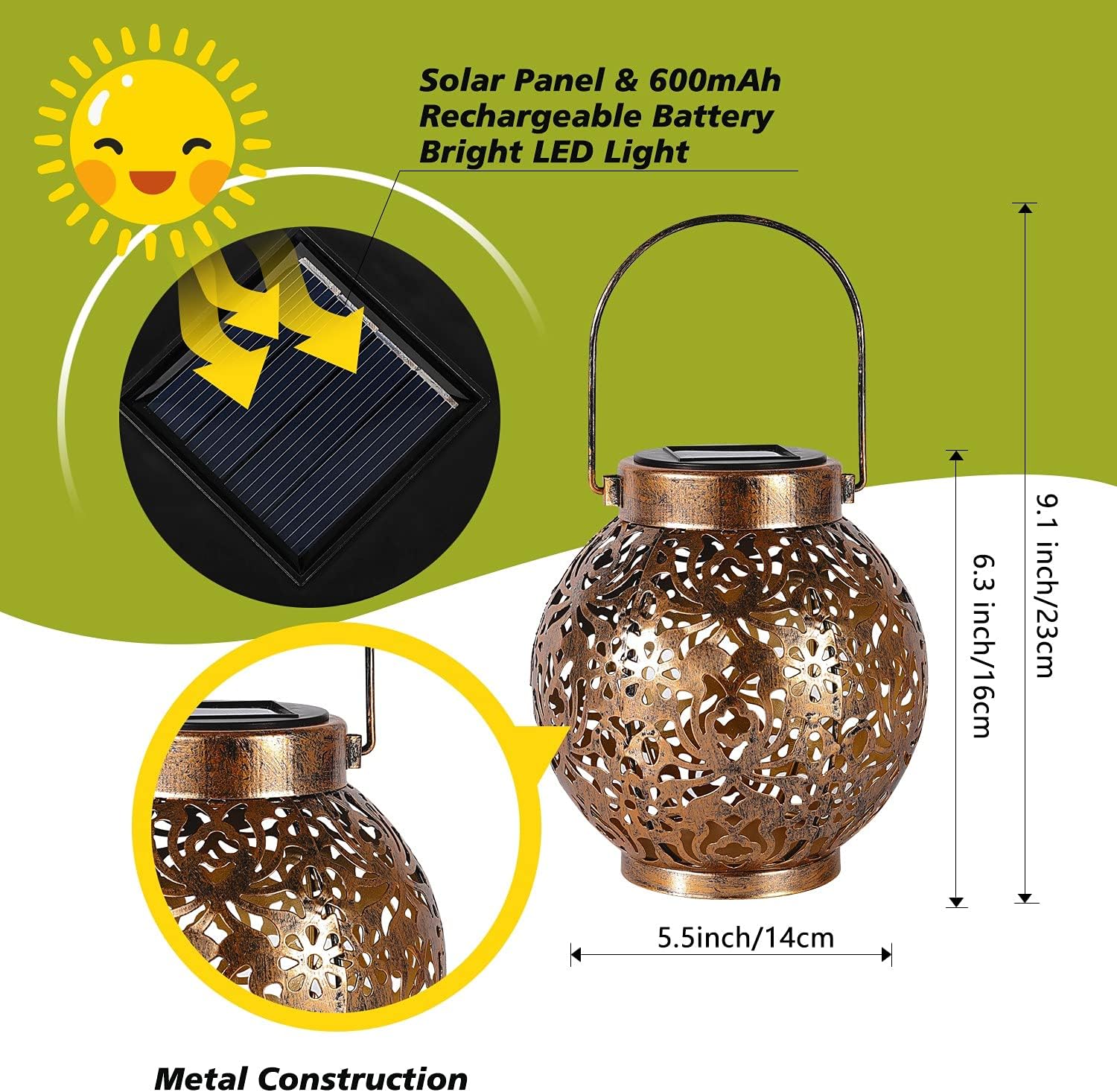1-6 Lámparas Solares Marroquíe - Outdoor Lighting Ground reseña y precio
