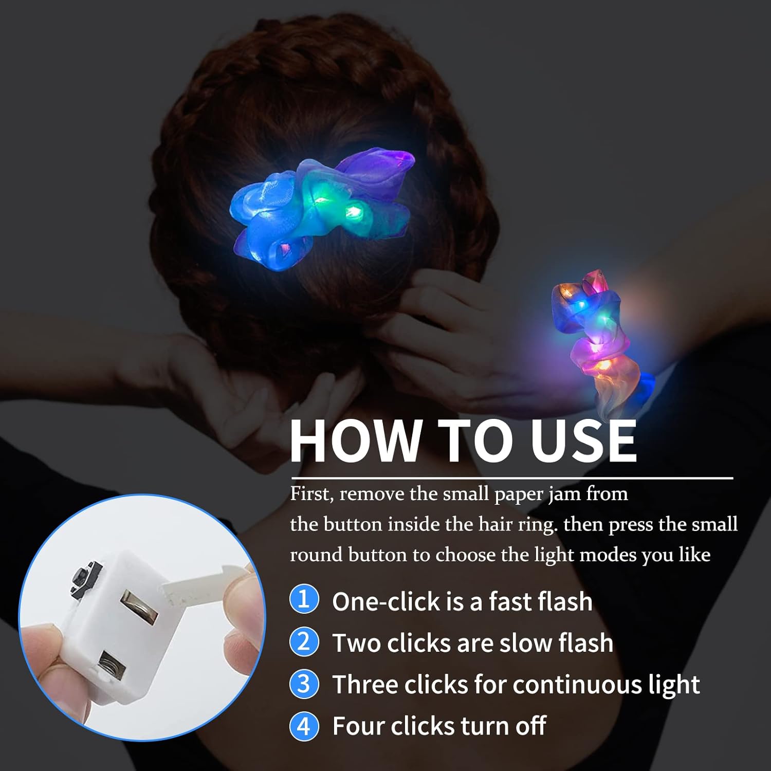 6 piezas de scrunchies LED, ba - Outdoor Lighting Ideas For Party reseña y precio