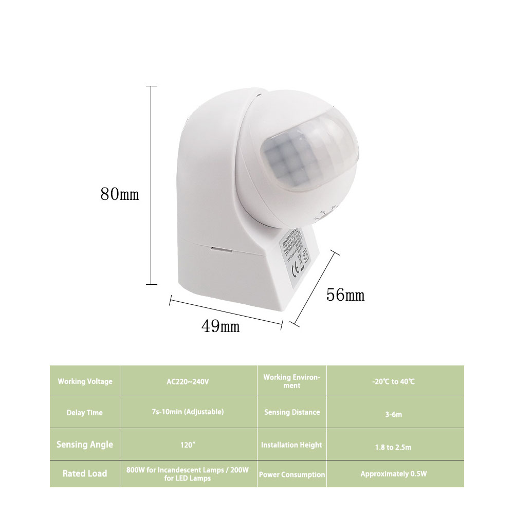 Interruptor de Sensor PIR 220V - Outdoor Lighting With Motion Sensor reseña y precio