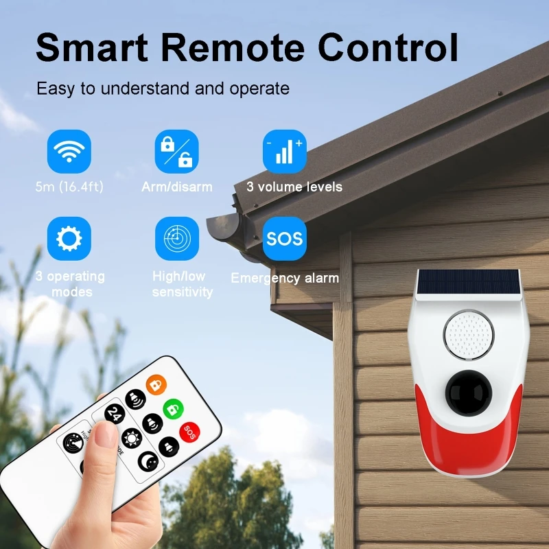 Alarma de luz de sonido Solar  - Outdoor Lighting With Motion Sensor reseña y precio