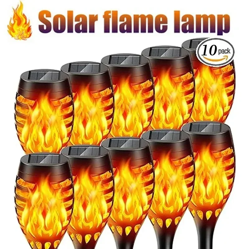 Paquete de 1-10 luces de llama - Fire Torch Solar reseña y precio