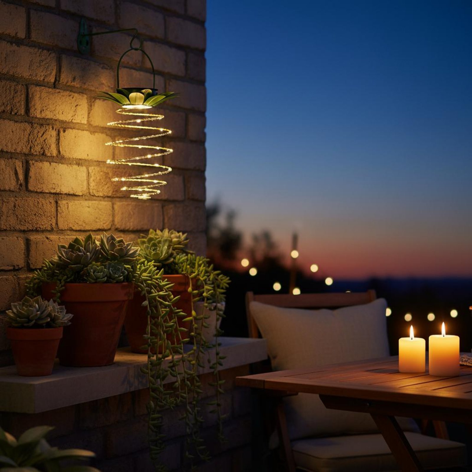 Lámpara solar con forma de piñ - Outdoor Lighting And Decor reseña y precio