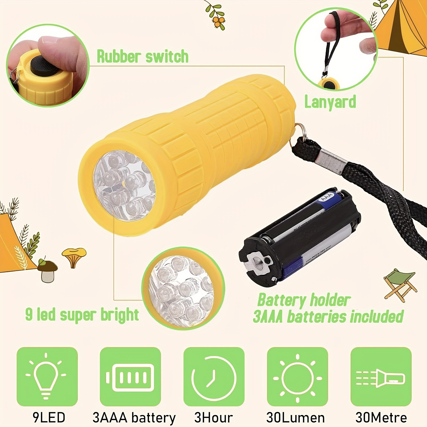 Mini linterna portátil con nue - Outdoor Lighting Portable reseña y precio