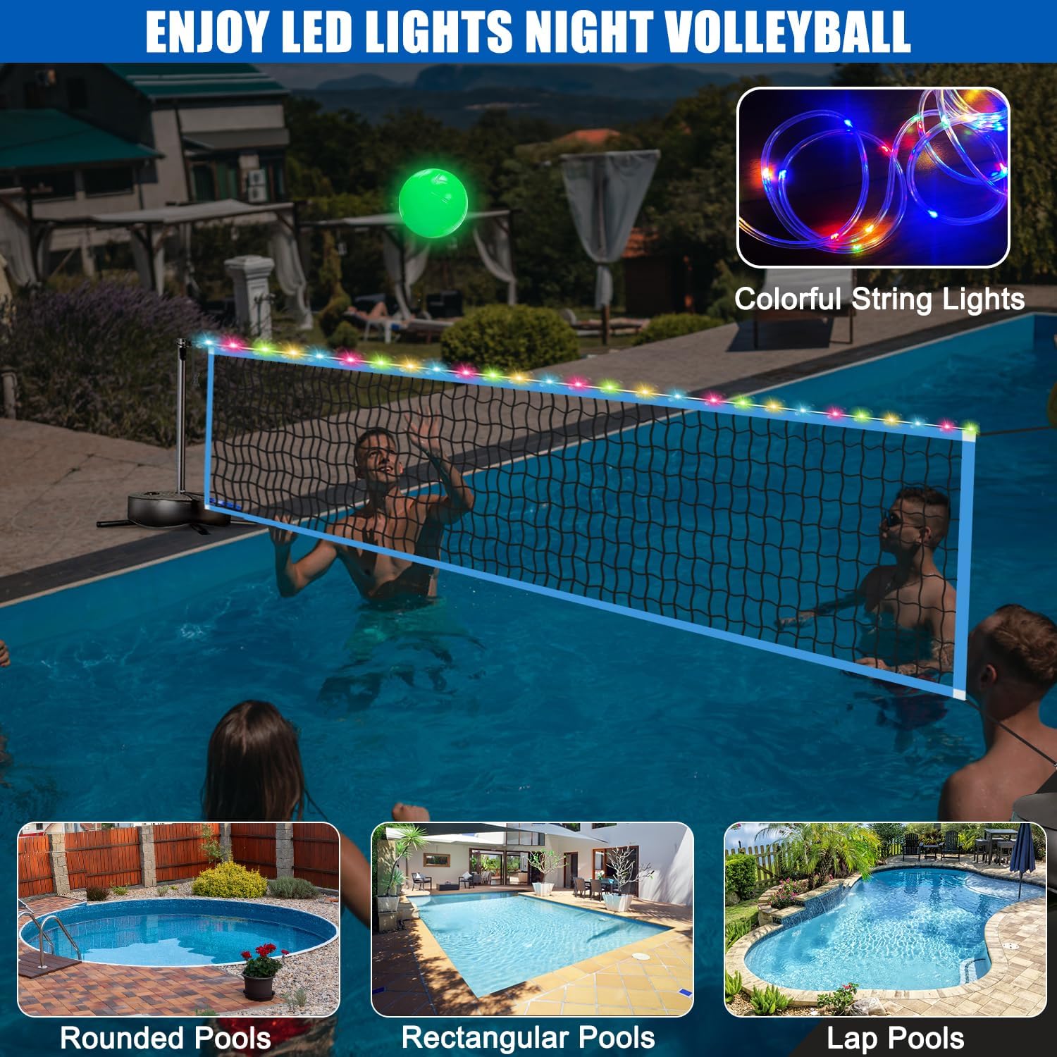 Red de Voleibol LED Portátil p - Outdoor Lighting Portable reseña y precio