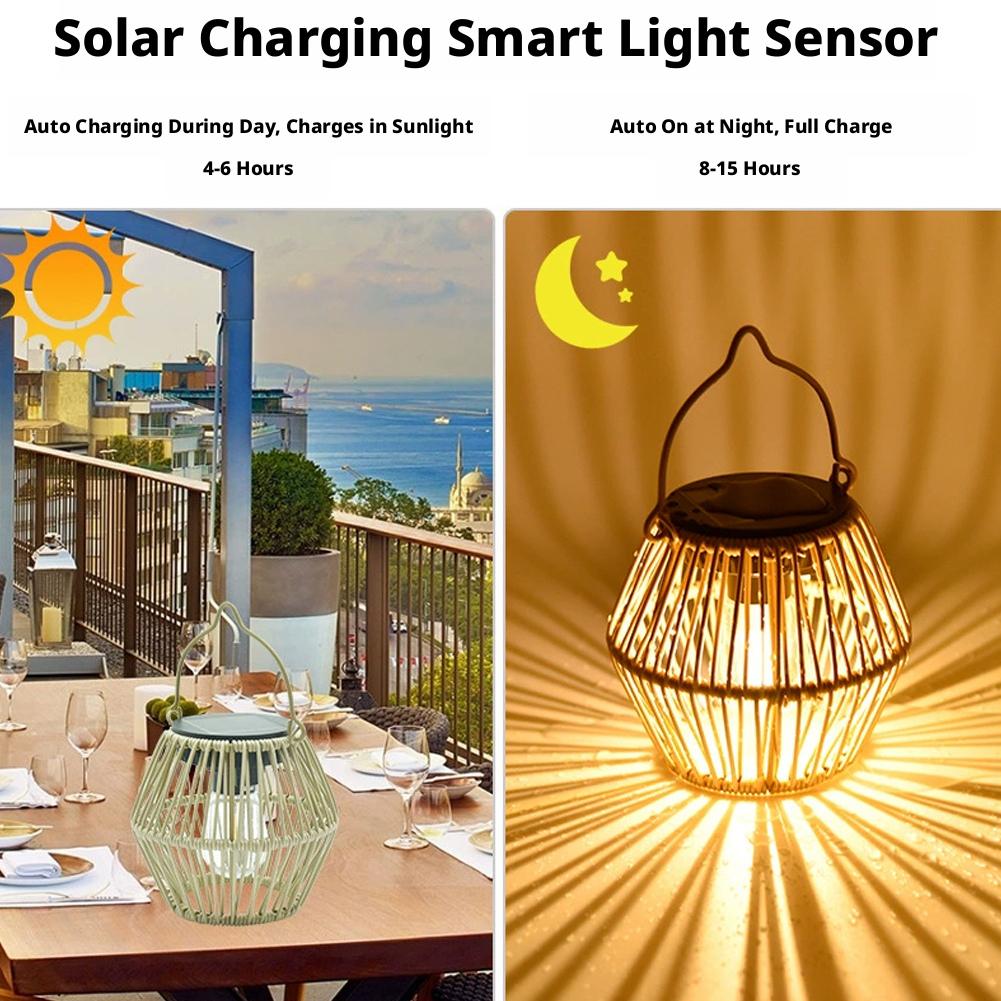 Lámpara Solar de Mimbre Imperm - Outdoor Lighting And Decor reseña y precio