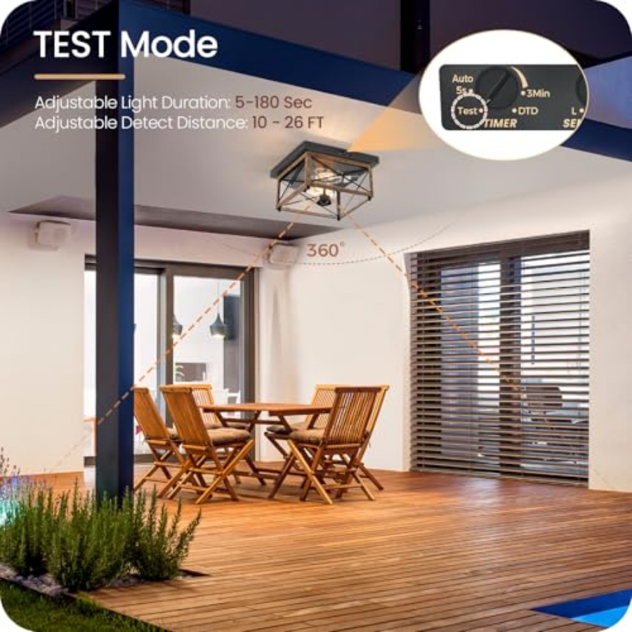 Lámpara de Techo Exterior con  - Outdoor Lighting With Motion Sensor reseña y precio