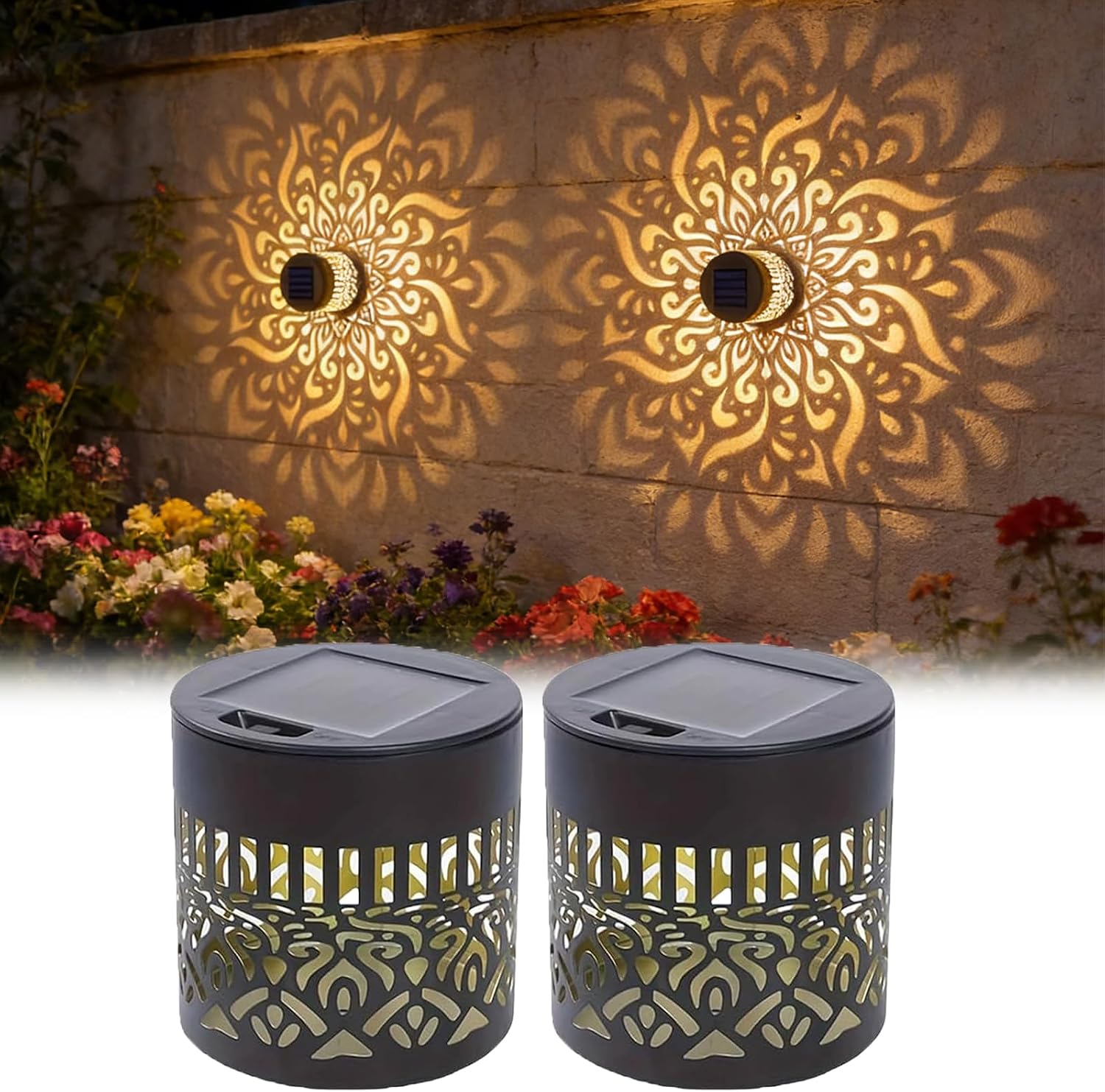 Paquete de 2 luces solares par - Outdoor Lighting Driveway reseña y precio