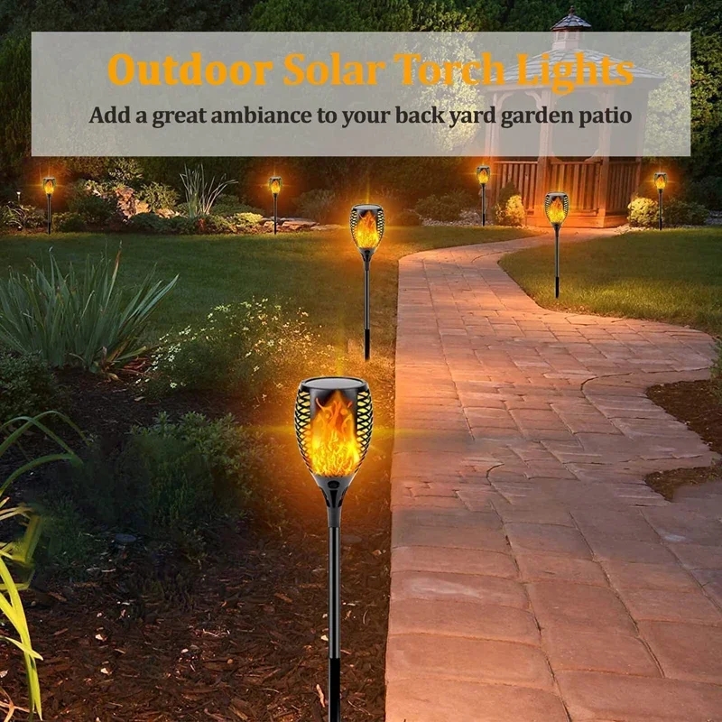 96 LED luces de antorcha solar - Fire Torch Solar reseña y precio
