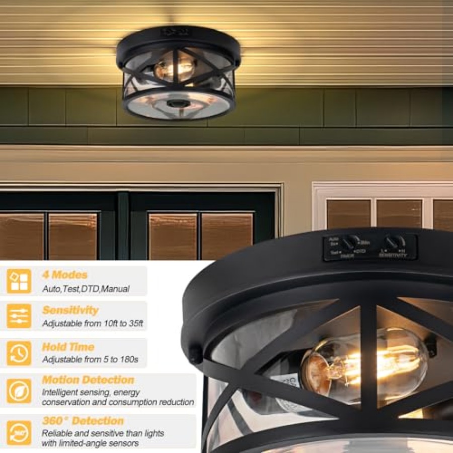 Lámpara de techo para exterior - Outdoor Lighting With Motion Sensor reseña y precio