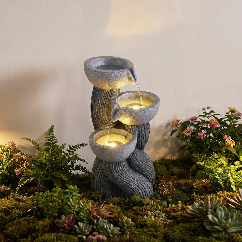 Fuente de Agua de 3 Niveles pa - Outdoor Lighting Deck reseña y precio