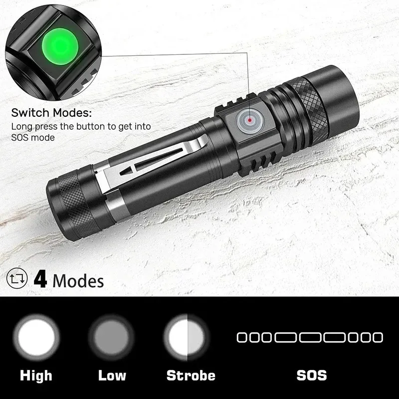 Linterna LED T6 Recargable, Li - Outdoor Lighting House reseña y precio