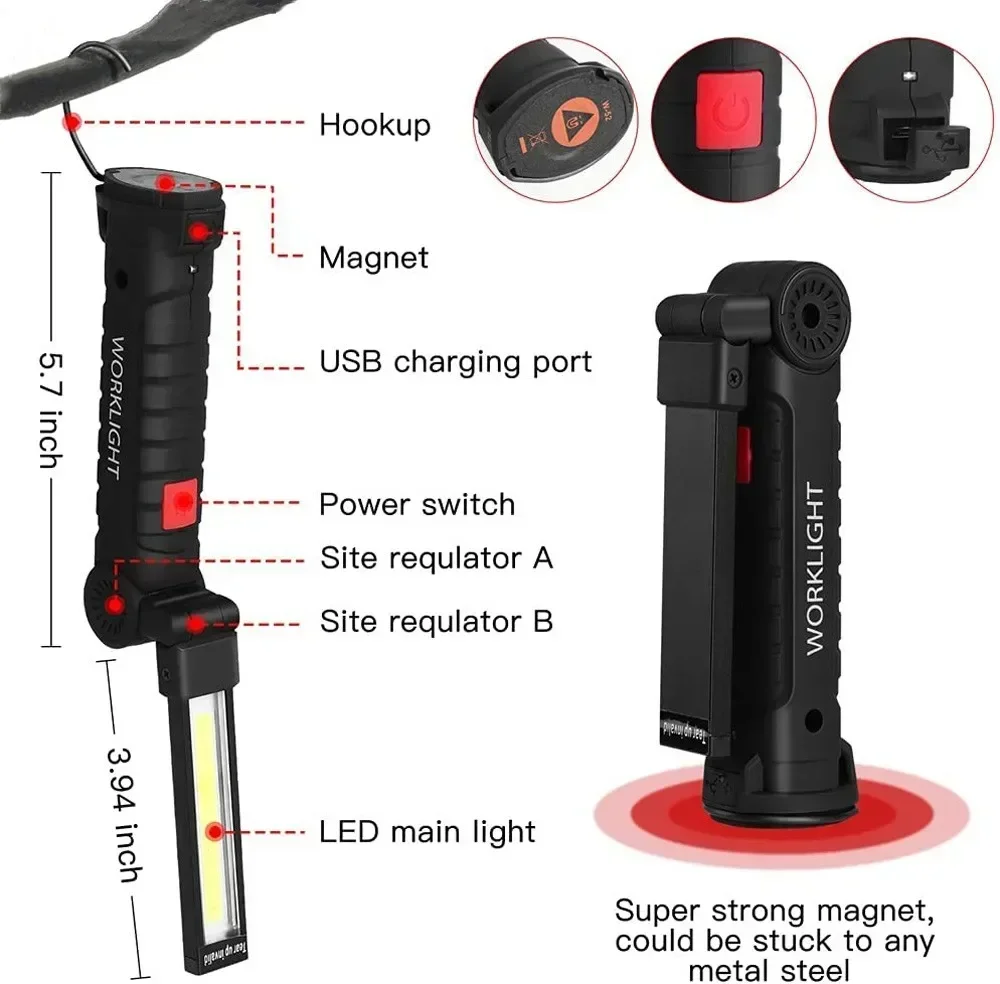 Linterna LED COB Lámpara de in - Outdoor Lighting Types reseña y precio