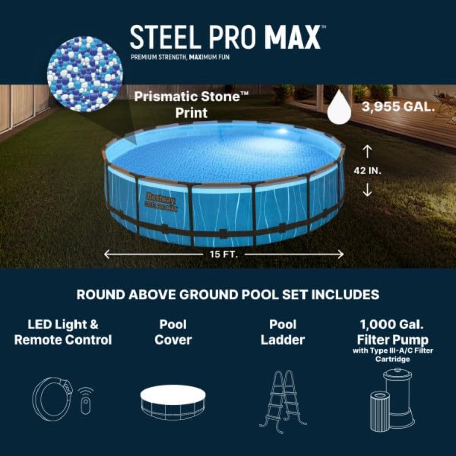 Piscina elevada de 15' x 42