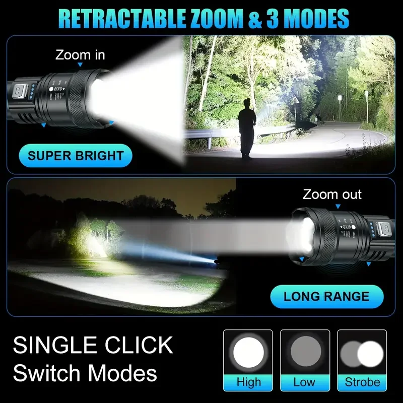 Linterna LED táctica de 2000LM - Outdoor Lighting Ideas For Party reseña y precio