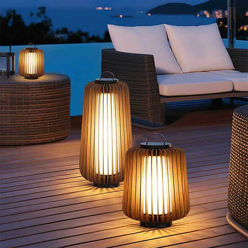 Lámpara de pie luminosa para p - Outdoor Lighting And Decor reseña y precio