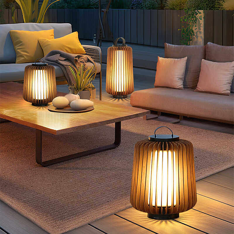 Lámpara de pie luminosa para p - Outdoor Lighting And Decor reseña y precio